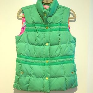 Lilly Pulitzer Green Puffer Vest
